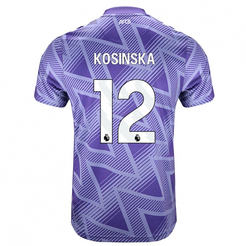 Danxen Dames Daniela Kosinska #12 Licht Violet Rood Wit Uitshirt Uittenue 2026/27 T-Shirt