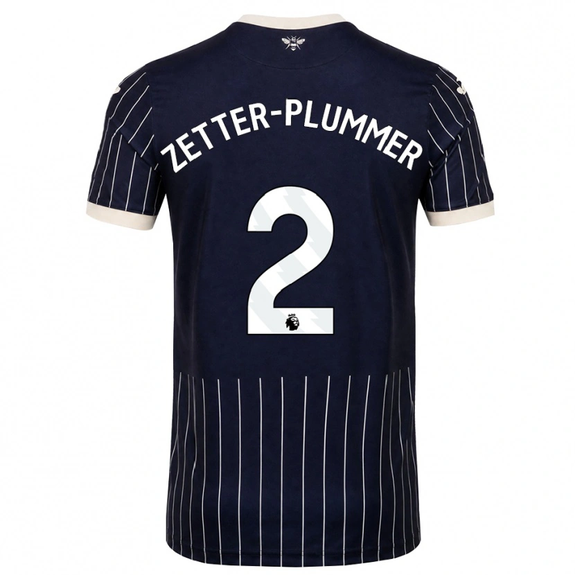 Danxen Dames Josh Zetter-Plummer #2 Zwart Wit Uitshirt Uittenue 2026/27 T-Shirt