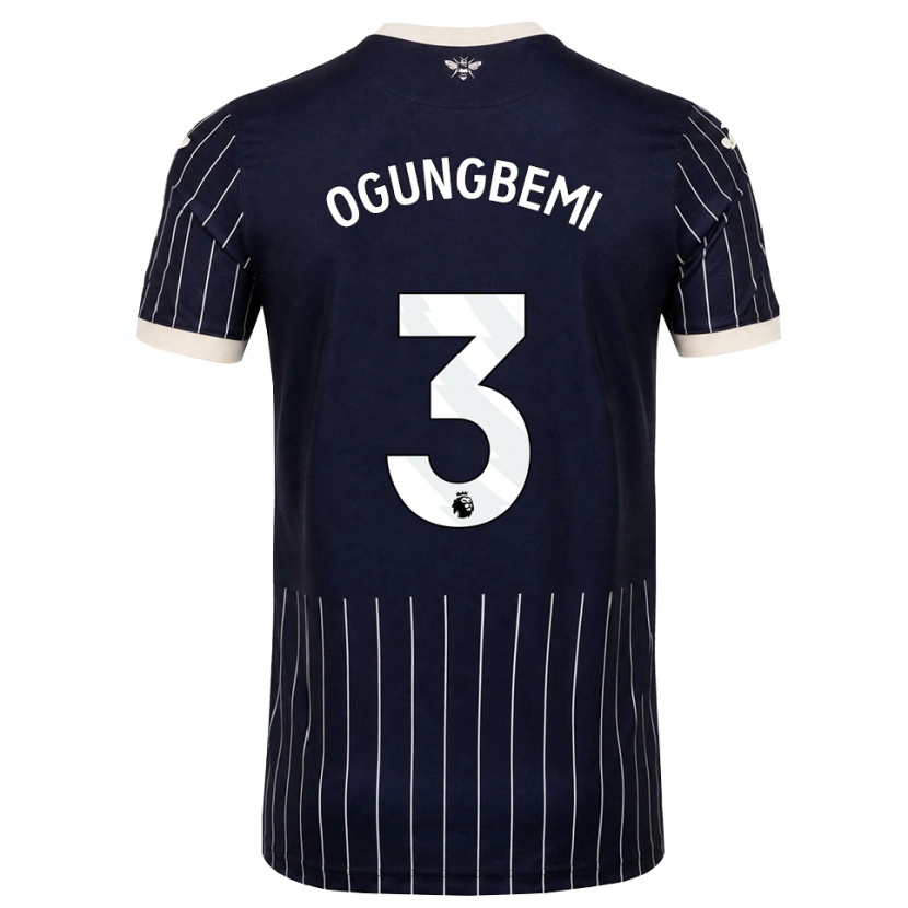 Danxen Dames Nathaniel Ogungbemi #3 Zwart Wit Uitshirt Uittenue 2026/27 T-Shirt