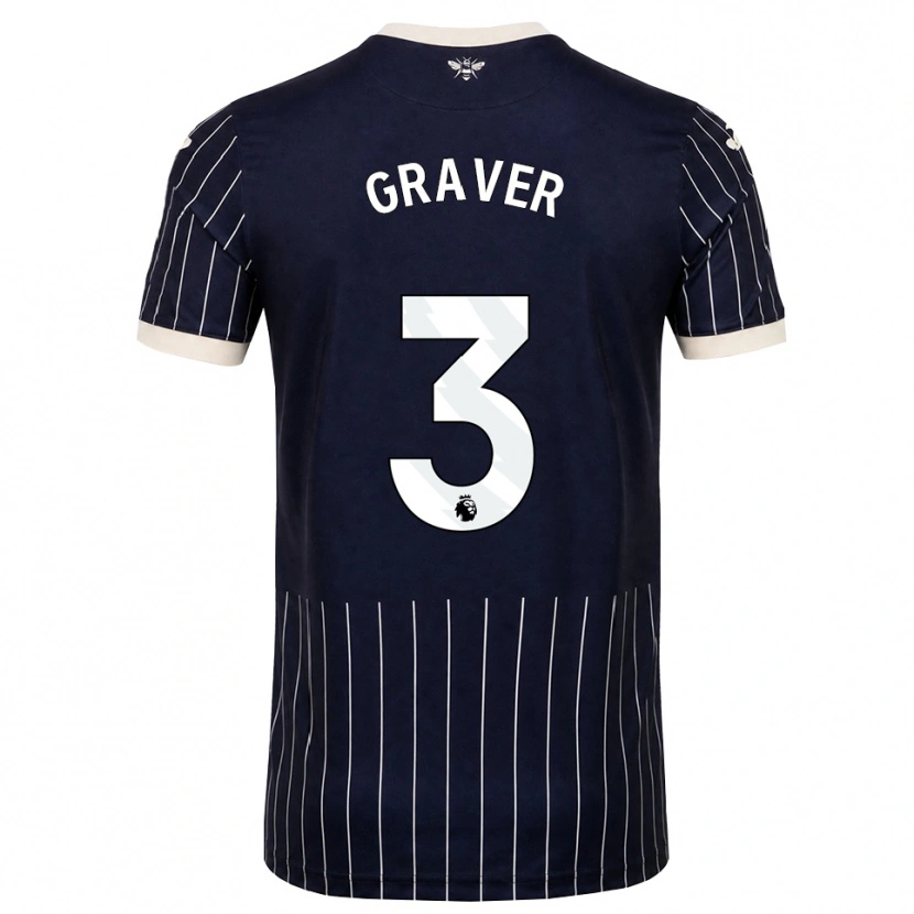 Danxen Dames Regan Graver #3 Zwart Wit Uitshirt Uittenue 2026/27 T-Shirt