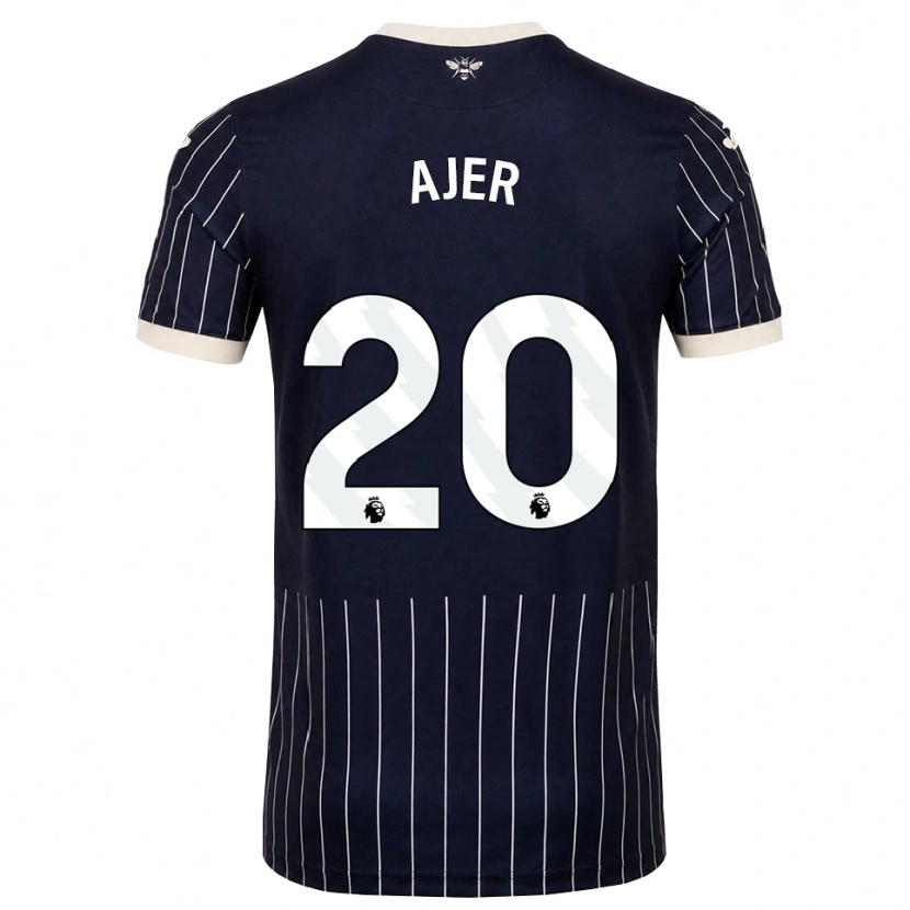 Danxen Dames Kristoffer Ajer #20 Zwart Wit Uitshirt Uittenue 2026/27 T-Shirt
