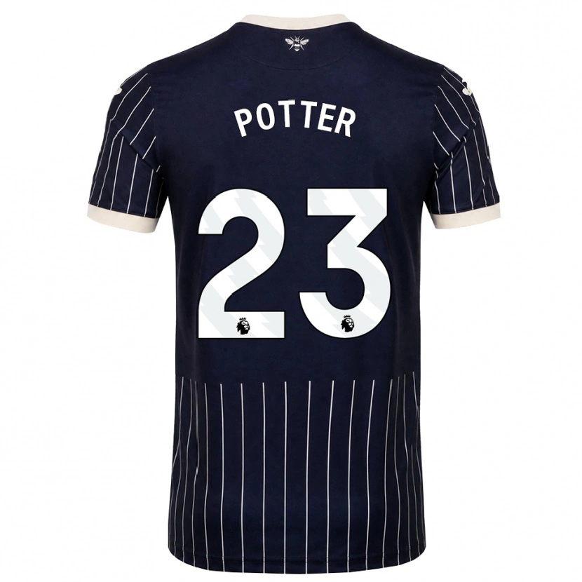 Danxen Dames Lucy Potter #23 Zwart Wit Uitshirt Uittenue 2026/27 T-Shirt