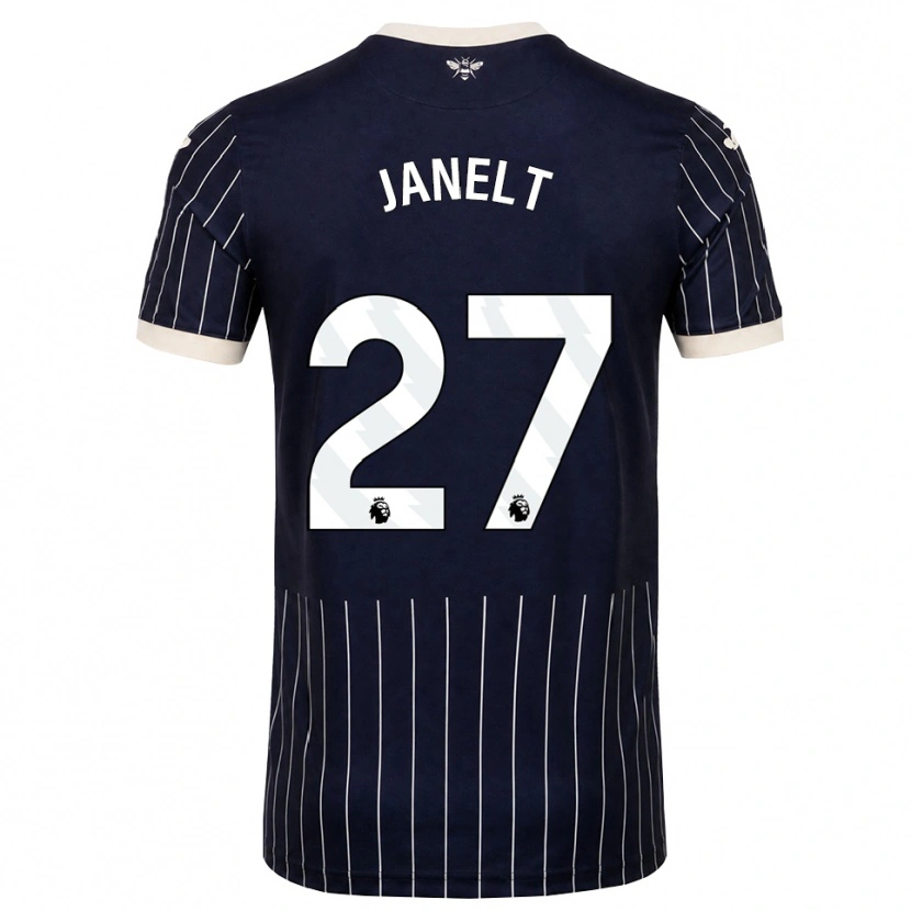 Danxen Dames Vitaly Janelt #27 Zwart Wit Uitshirt Uittenue 2026/27 T-Shirt