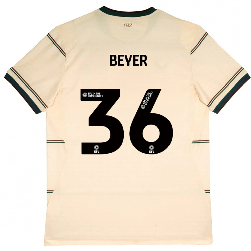 Danxen Dames Jordan Beyer #36 Beige Bordeaux Uitshirt Uittenue 2026/27 T-Shirt