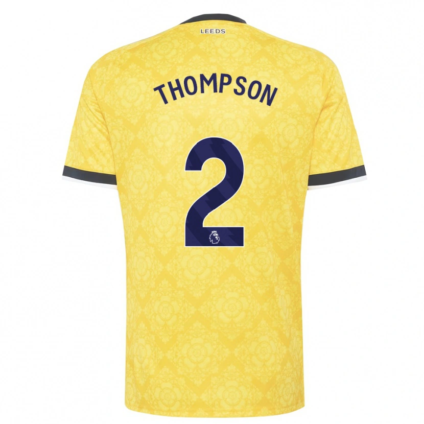 Danxen Dames Aiden Thompson #2 Geel Wit Zwart Uitshirt Uittenue 2026/27 T-Shirt