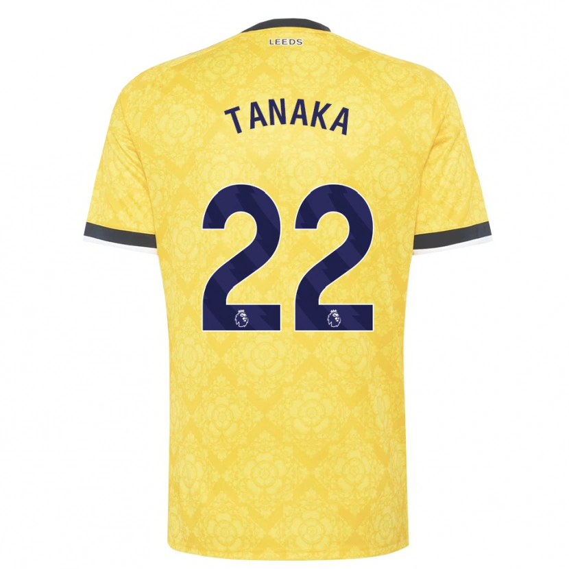 Danxen Dames Ao Tanaka #22 Geel Wit Zwart Uitshirt Uittenue 2026/27 T-Shirt