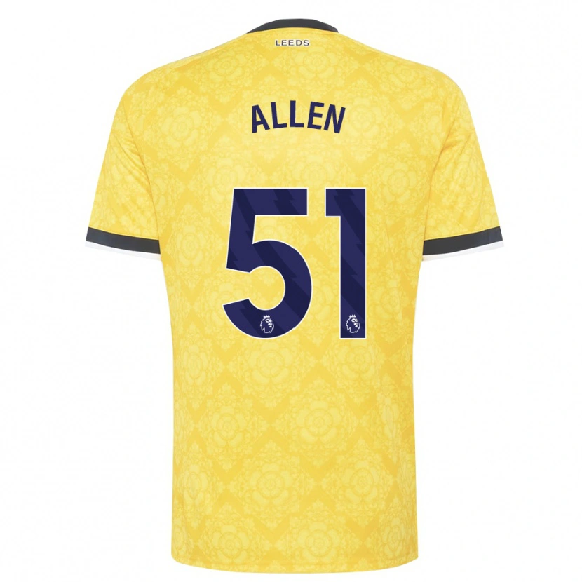 Danxen Dames Charlie Allen #51 Geel Wit Zwart Uitshirt Uittenue 2026/27 T-Shirt