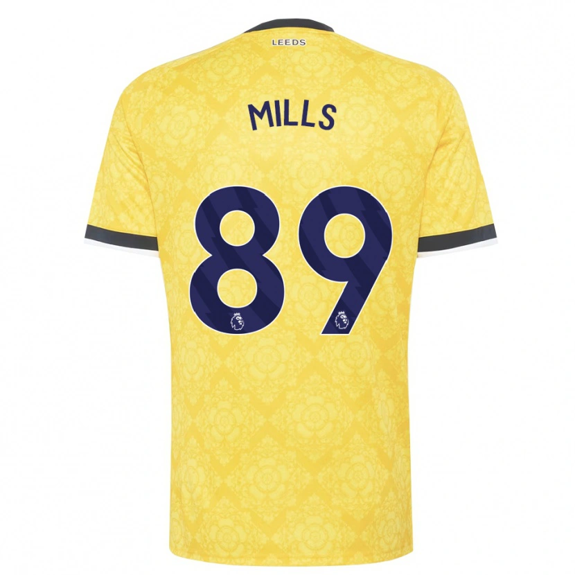 Danxen Dames Callum Mills #89 Geel Wit Zwart Uitshirt Uittenue 2026/27 T-Shirt
