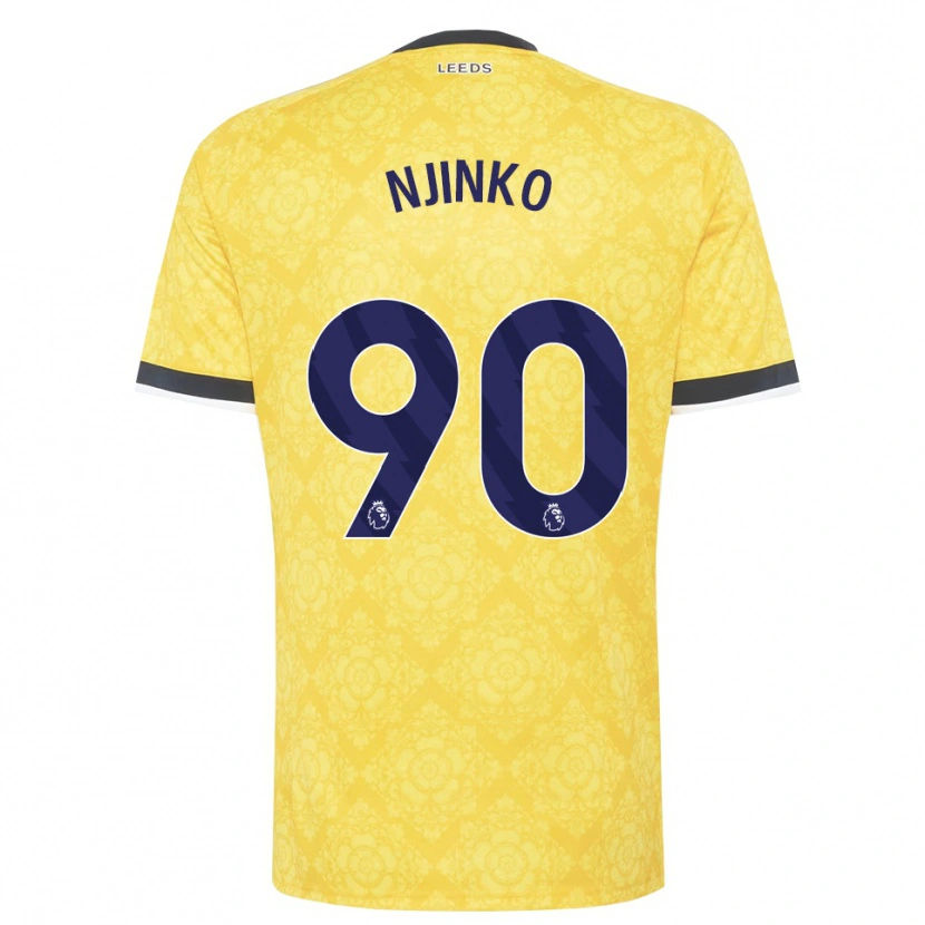 Danxen Dames Carrick Njinko #90 Geel Wit Zwart Uitshirt Uittenue 2026/27 T-Shirt