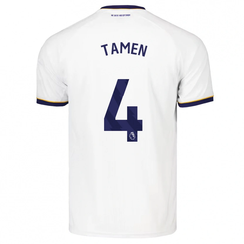 Danxen Dames William Tamen #4 Middernachtblauw Wit Geel Uitshirt Uittenue 2026/27 T-Shirt