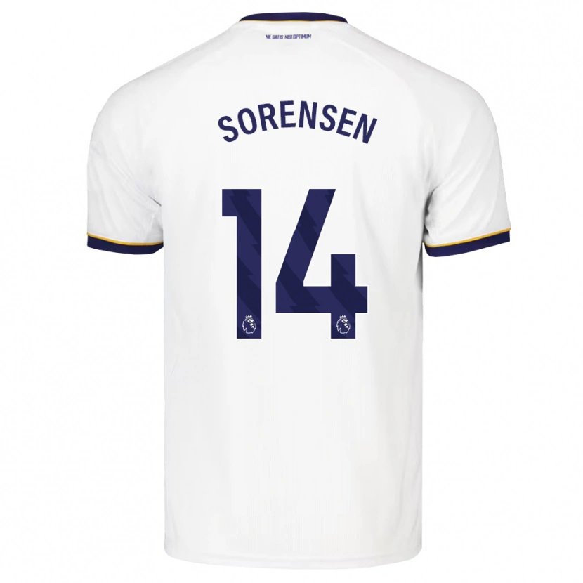 Danxen Dames Nicoline Sorensen #14 Middernachtblauw Wit Geel Uitshirt Uittenue 2026/27 T-Shirt