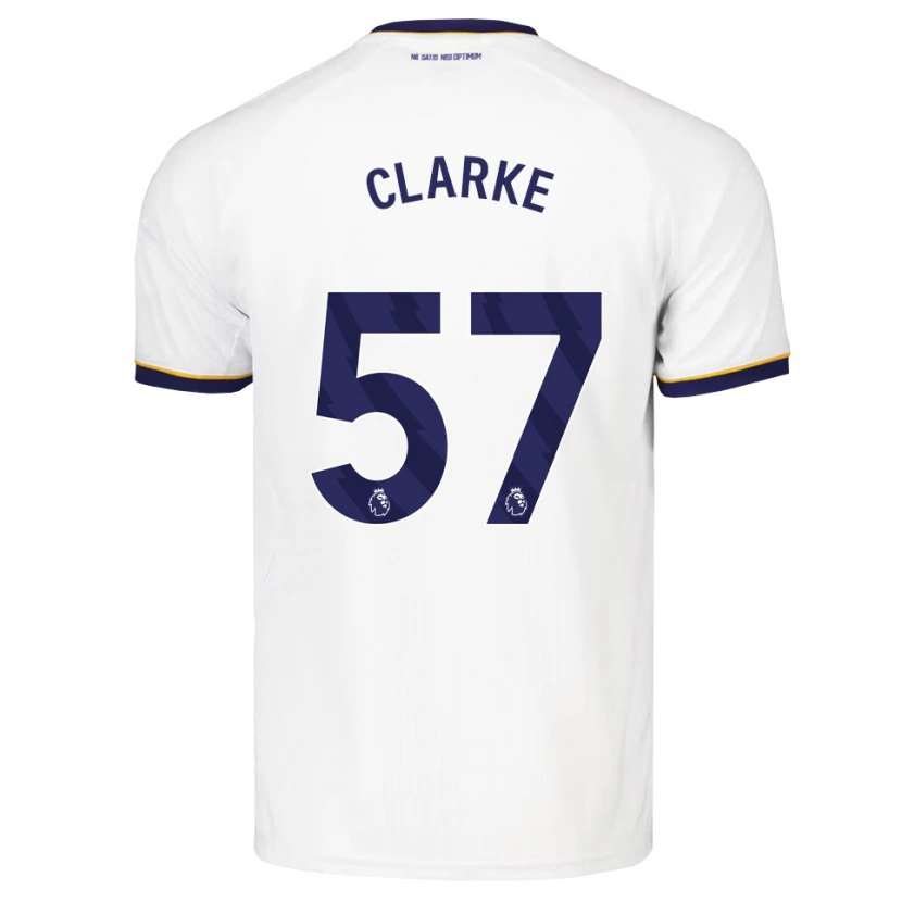 Danxen Dames Justin Clarke #57 Middernachtblauw Wit Geel Uitshirt Uittenue 2026/27 T-Shirt