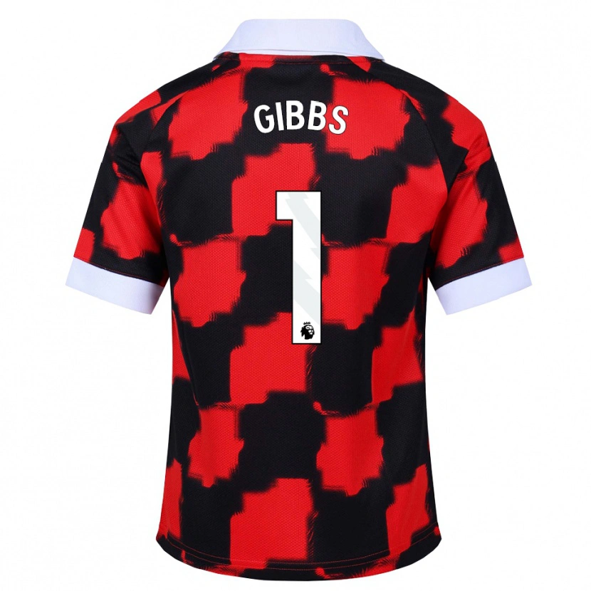 Danxen Dames Frankie Gibbs #1 Rood Wit Zwart Uitshirt Uittenue 2026/27 T-Shirt