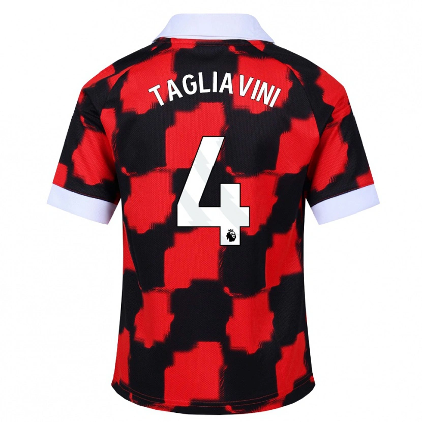 Danxen Dames Ella Tagliavini #4 Rood Wit Zwart Uitshirt Uittenue 2026/27 T-Shirt