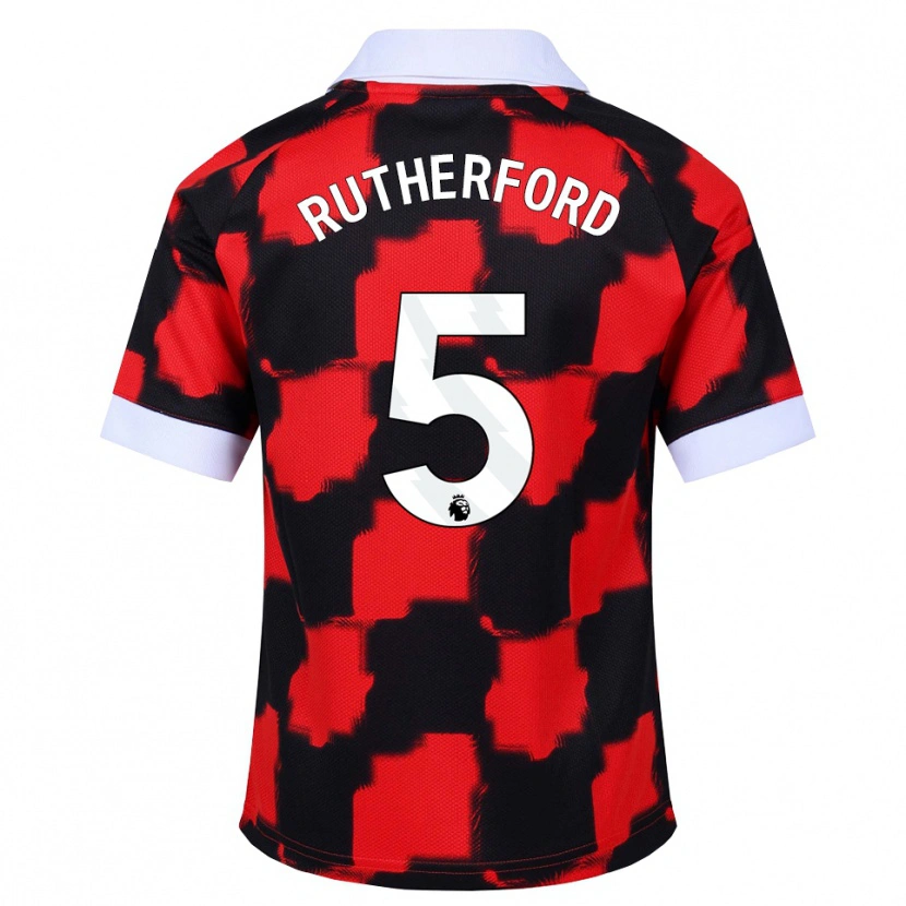 Danxen Dames Leeta Rutherford #5 Rood Wit Zwart Uitshirt Uittenue 2026/27 T-Shirt