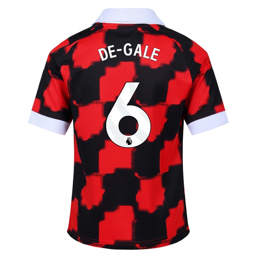 Danxen Dames Dylan De-Gale #6 Rood Wit Zwart Uitshirt Uittenue 2026/27 T-Shirt
