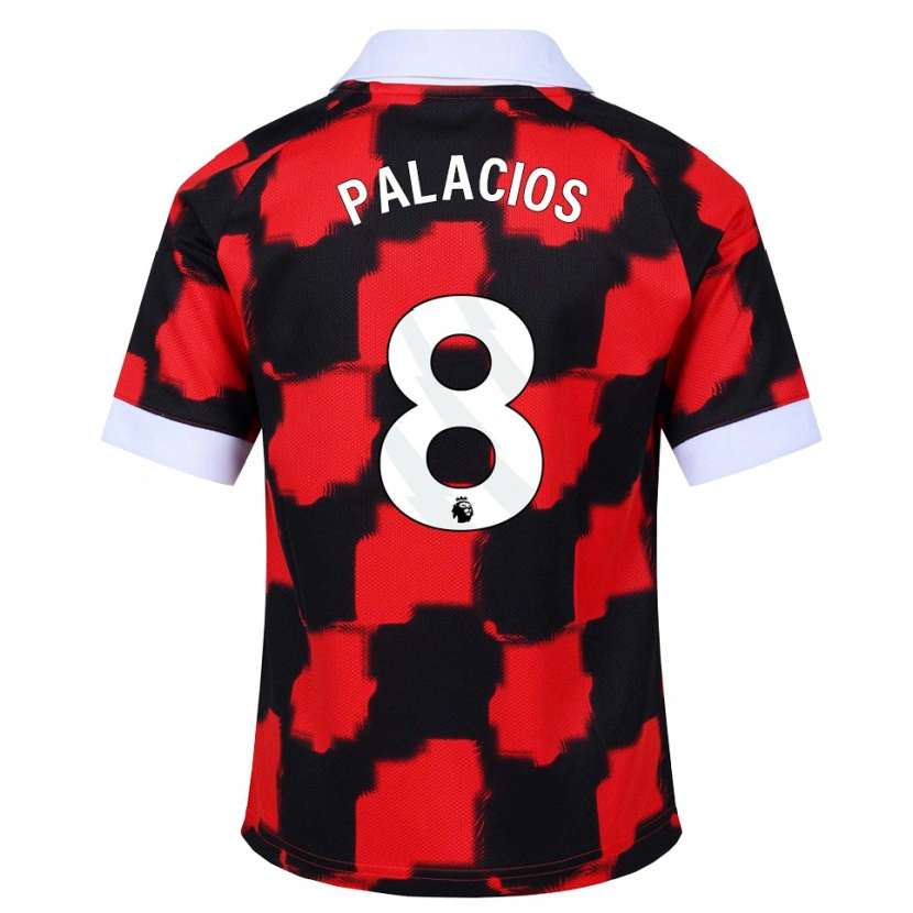 Danxen Dames César Palacios #8 Rood Wit Zwart Uitshirt Uittenue 2026/27 T-Shirt