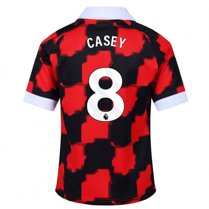 Danxen Dames Dan Casey #8 Rood Wit Zwart Uitshirt Uittenue 2026/27 T-Shirt