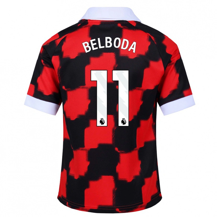Danxen Dames Malachai Belboda #11 Rood Wit Zwart Uitshirt Uittenue 2026/27 T-Shirt