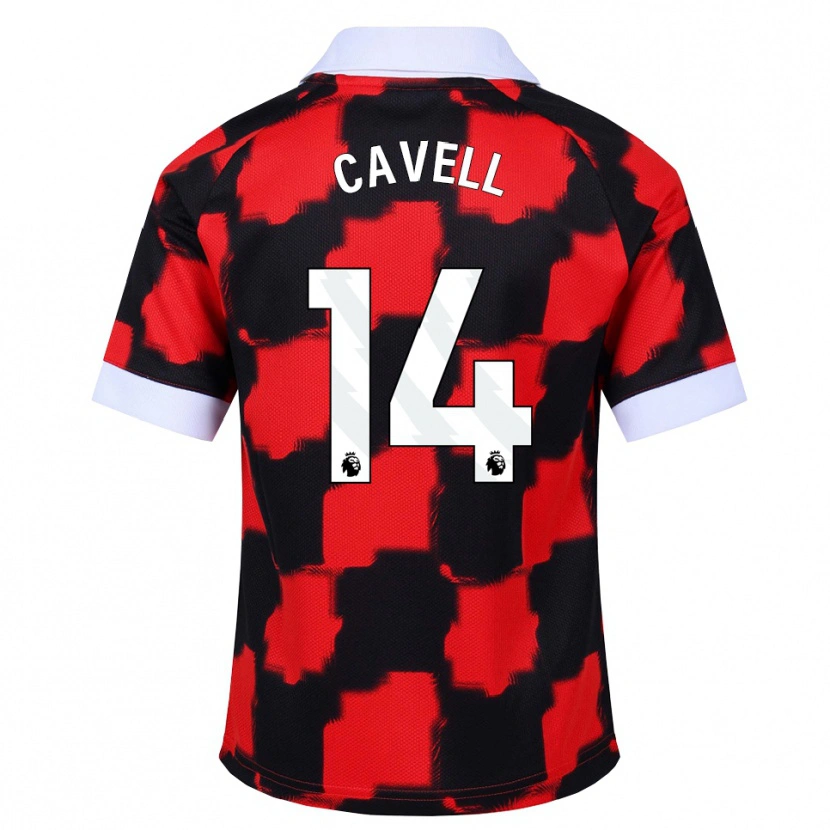 Danxen Dames Tarrell Cavell #14 Rood Wit Zwart Uitshirt Uittenue 2026/27 T-Shirt