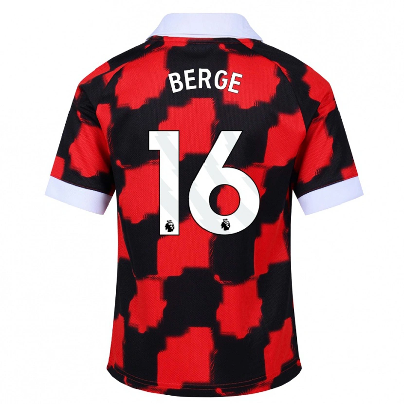 Danxen Dames Sander Berge #16 Rood Wit Zwart Uitshirt Uittenue 2026/27 T-Shirt