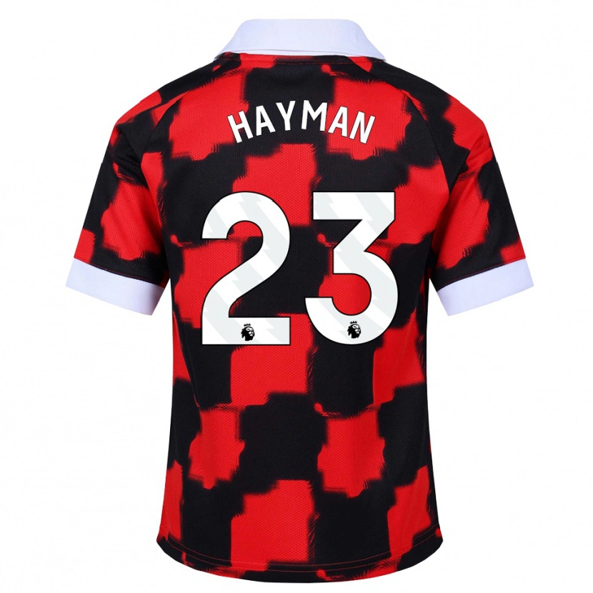 Danxen Dames Alex Hayman #23 Rood Wit Zwart Uitshirt Uittenue 2026/27 T-Shirt