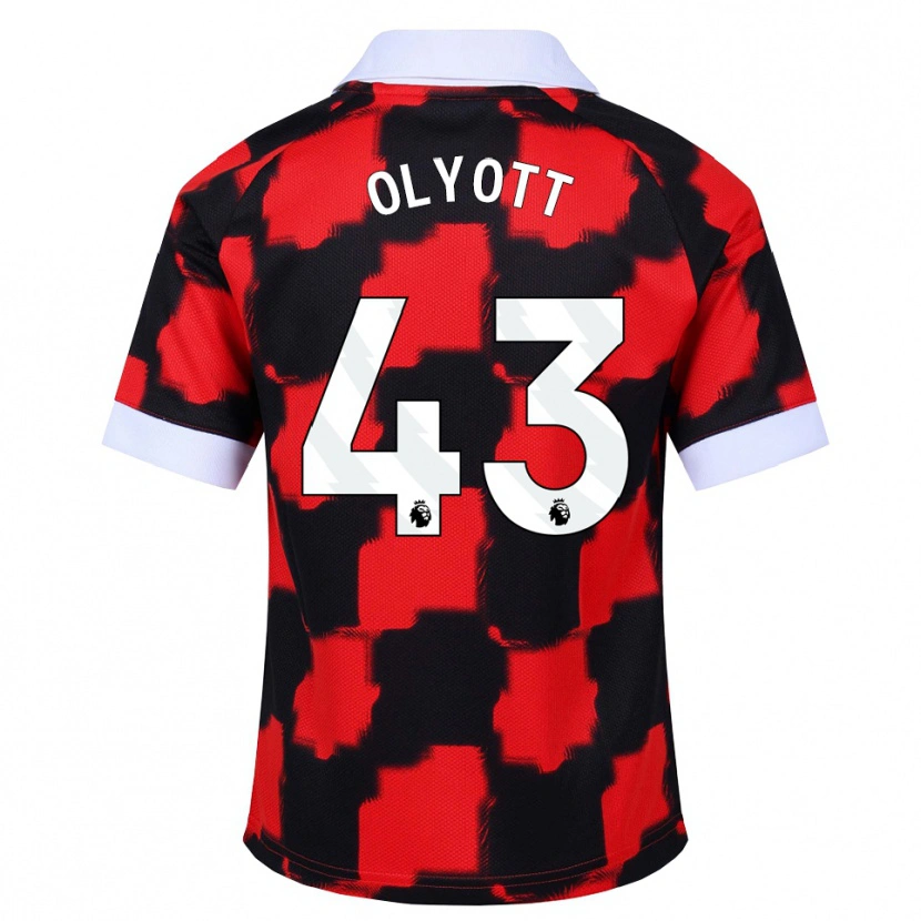 Danxen Dames Tom Olyott #43 Rood Wit Zwart Uitshirt Uittenue 2026/27 T-Shirt