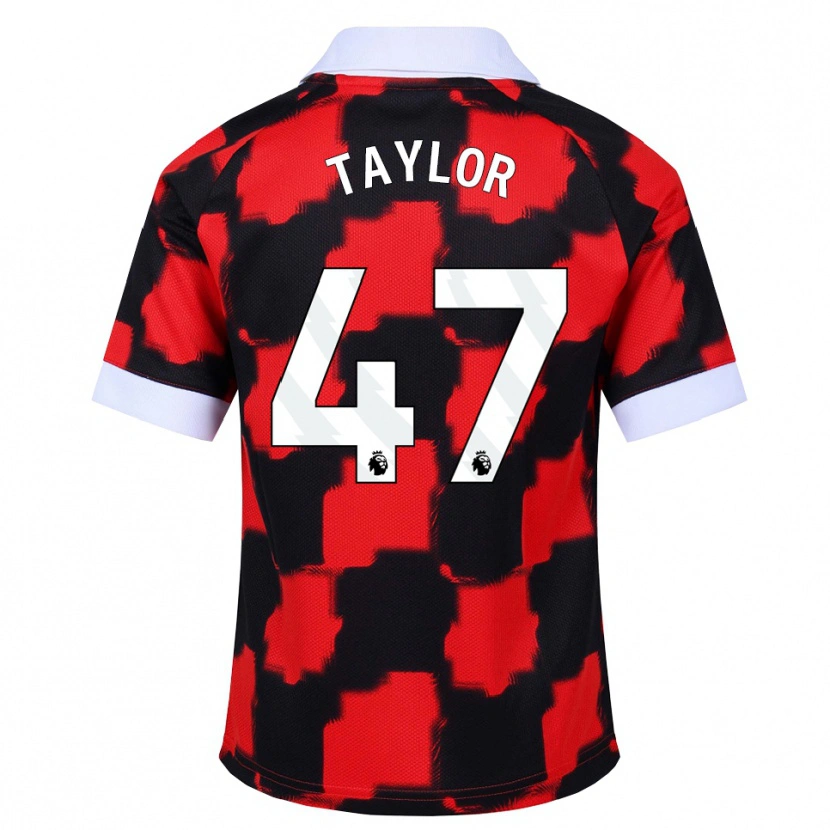 Danxen Dames Bo Taylor #47 Rood Wit Zwart Uitshirt Uittenue 2026/27 T-Shirt