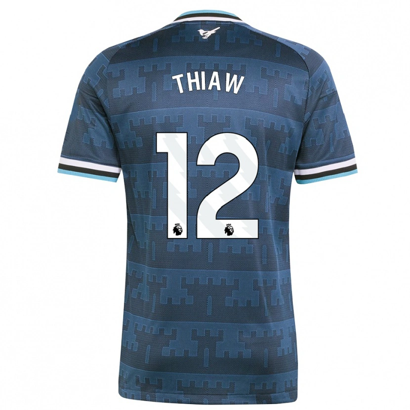 Danxen Dames Malick Thiaw #12 Geel Zwart Blauw Uitshirt Uittenue 2026/27 T-Shirt
