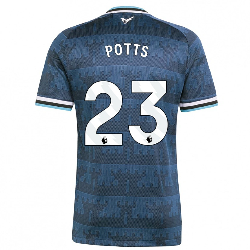 Danxen Dames Charlotte Potts #23 Geel Zwart Blauw Uitshirt Uittenue 2026/27 T-Shirt