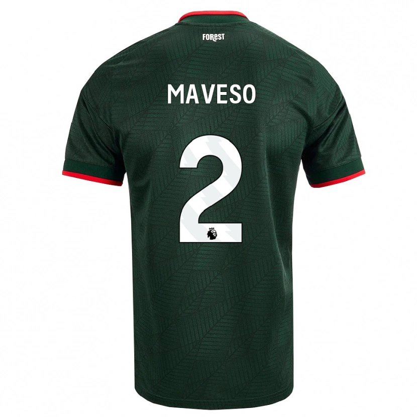 Danxen Dames Jaydon Maveso #2 Donkergroen Rood Uitshirt Uittenue 2026/27 T-Shirt