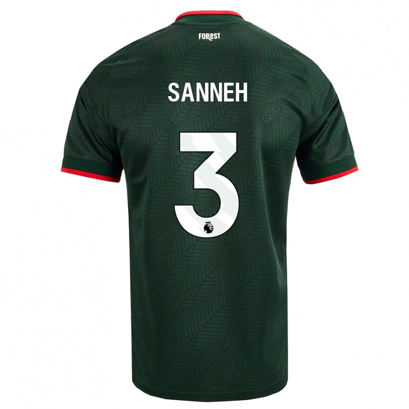 Danxen Dames Buba Sanneh #3 Donkergroen Rood Uitshirt Uittenue 2026/27 T-Shirt