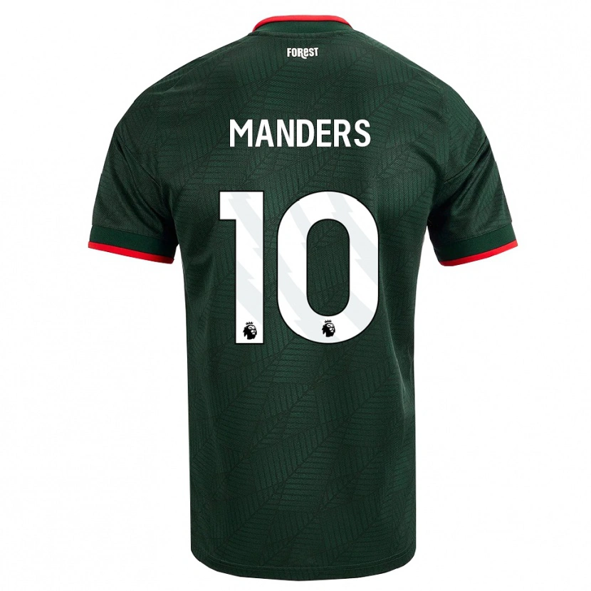 Danxen Dames Holly Manders #10 Donkergroen Rood Uitshirt Uittenue 2026/27 T-Shirt