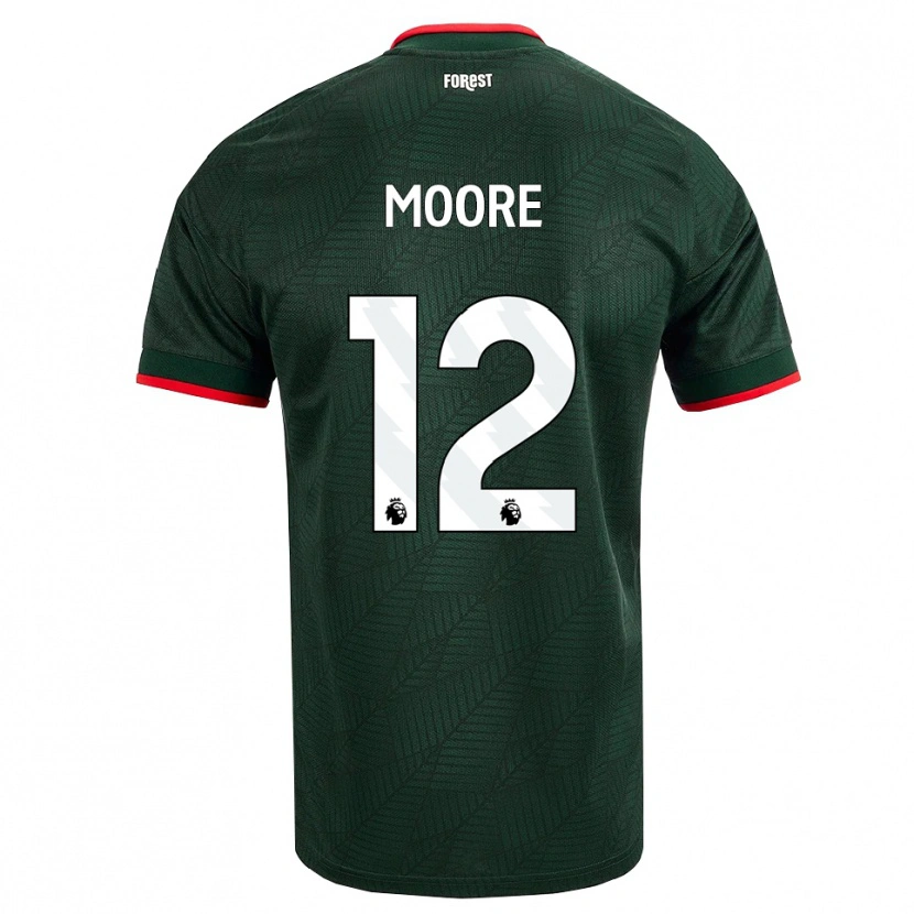 Danxen Dames Daniel Moore #12 Donkergroen Rood Uitshirt Uittenue 2026/27 T-Shirt