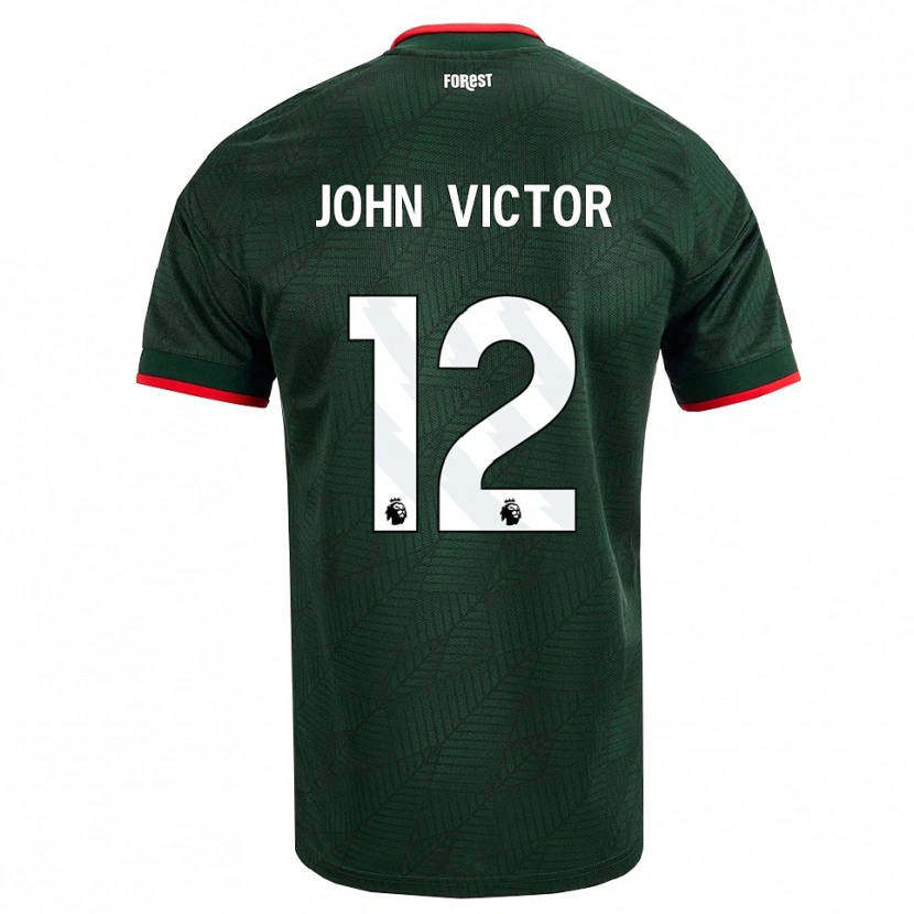 Danxen Dames John Victor #12 Donkergroen Rood Uitshirt Uittenue 2026/27 T-Shirt