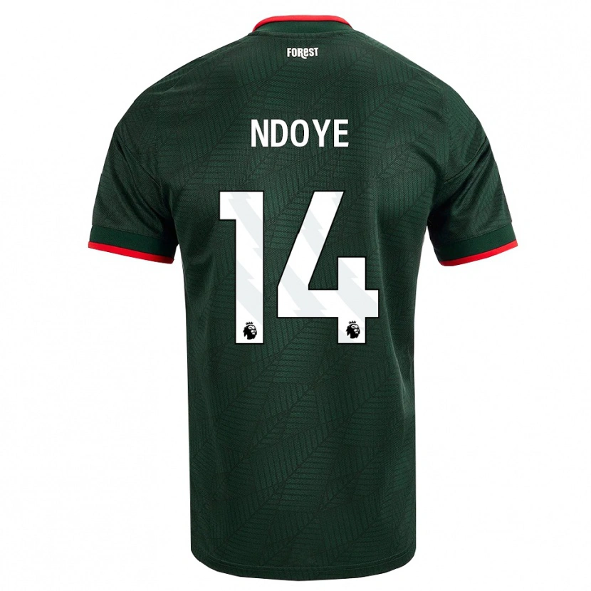 Danxen Dames Dan Ndoye #14 Donkergroen Rood Uitshirt Uittenue 2026/27 T-Shirt