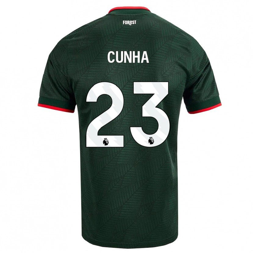 Danxen Dames Jair Cunha #23 Donkergroen Rood Uitshirt Uittenue 2026/27 T-Shirt