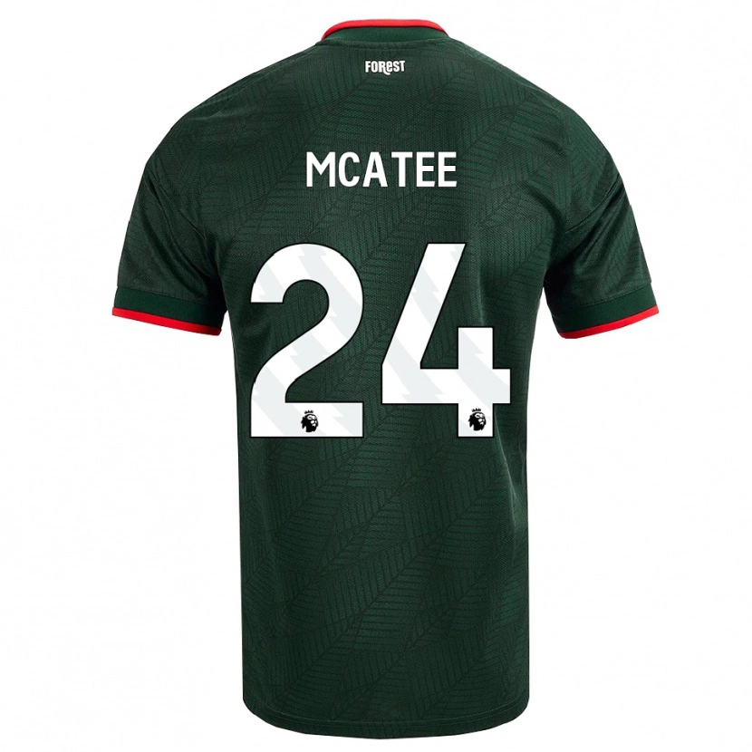 Danxen Dames James Mcatee #24 Donkergroen Rood Uitshirt Uittenue 2026/27 T-Shirt