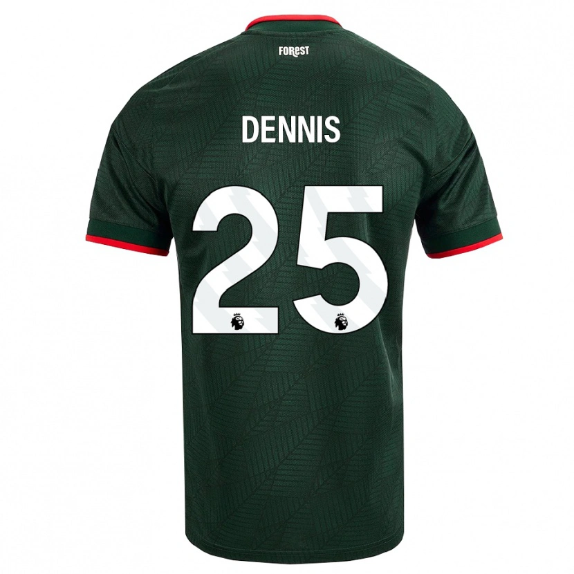 Danxen Dames Emmanuel Dennis #25 Donkergroen Rood Uitshirt Uittenue 2026/27 T-Shirt