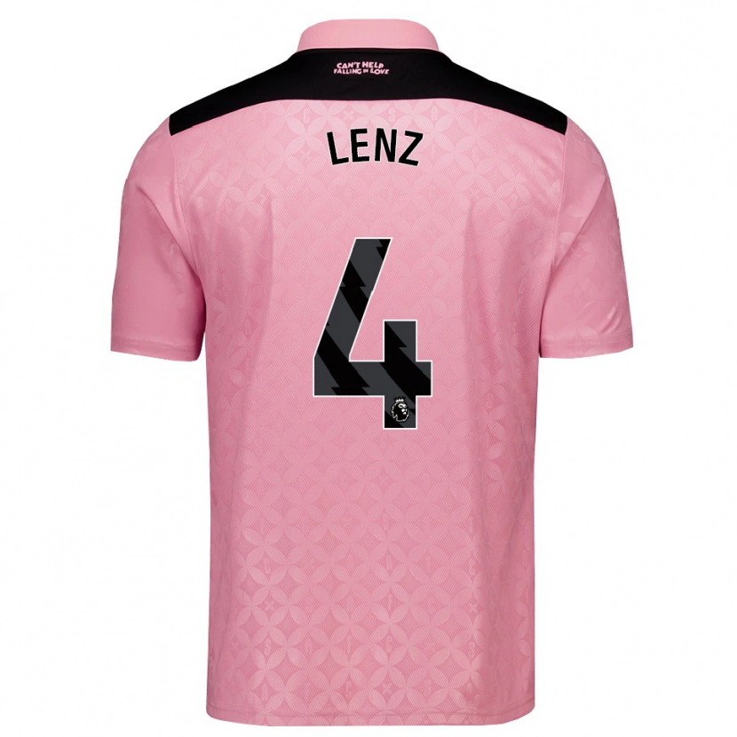 Danxen Dames Elias Lenz #4 Lichtroze Zwart Uitshirt Uittenue 2026/27 T-Shirt