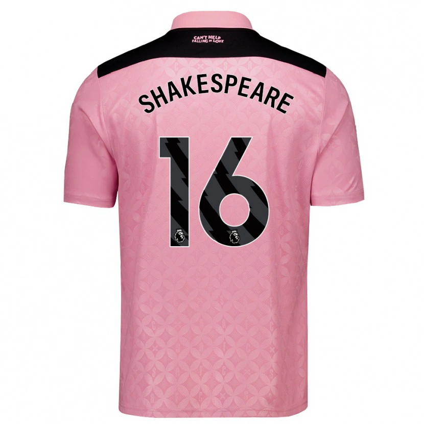 Danxen Dames Caleb Shakespeare #16 Lichtroze Zwart Uitshirt Uittenue 2026/27 T-Shirt