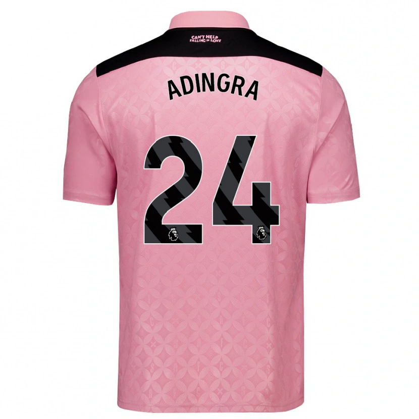 Danxen Dames Simon Adingra #24 Lichtroze Zwart Uitshirt Uittenue 2026/27 T-Shirt