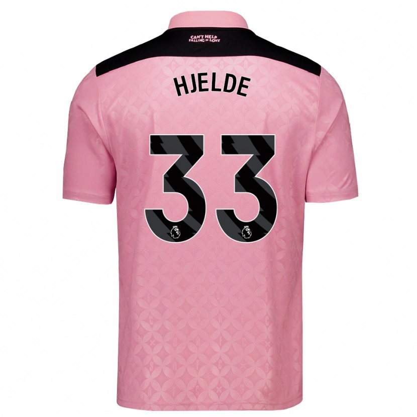 Danxen Dames Leo Fuhr Hjelde #33 Lichtroze Zwart Uitshirt Uittenue 2026/27 T-Shirt