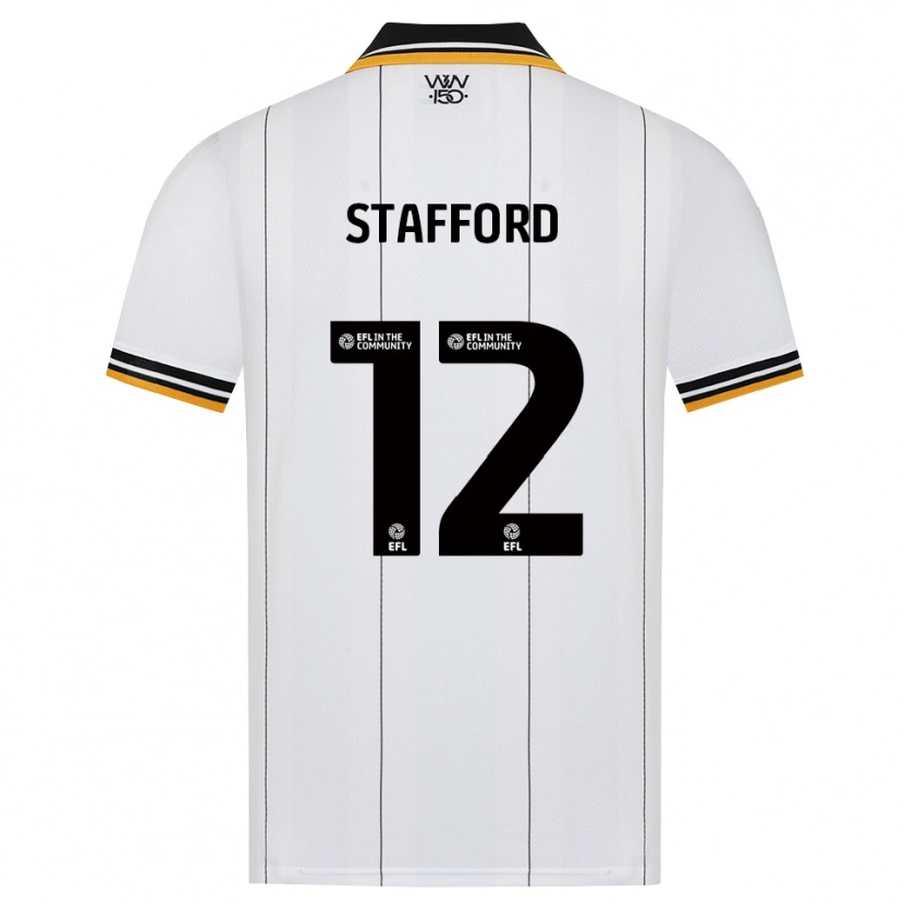 Danxen Dames Ollie Stafford #12 Oranje Wit Zwart Uitshirt Uittenue 2026/27 T-Shirt
