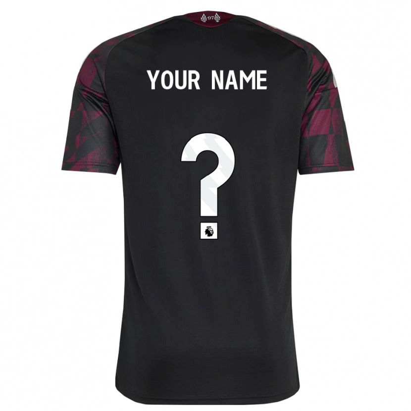 Danxen Dames Uw Naam #0 Zwart Wit Paars Thuisshirt Derde Tenue 2026/27 T-Shirt