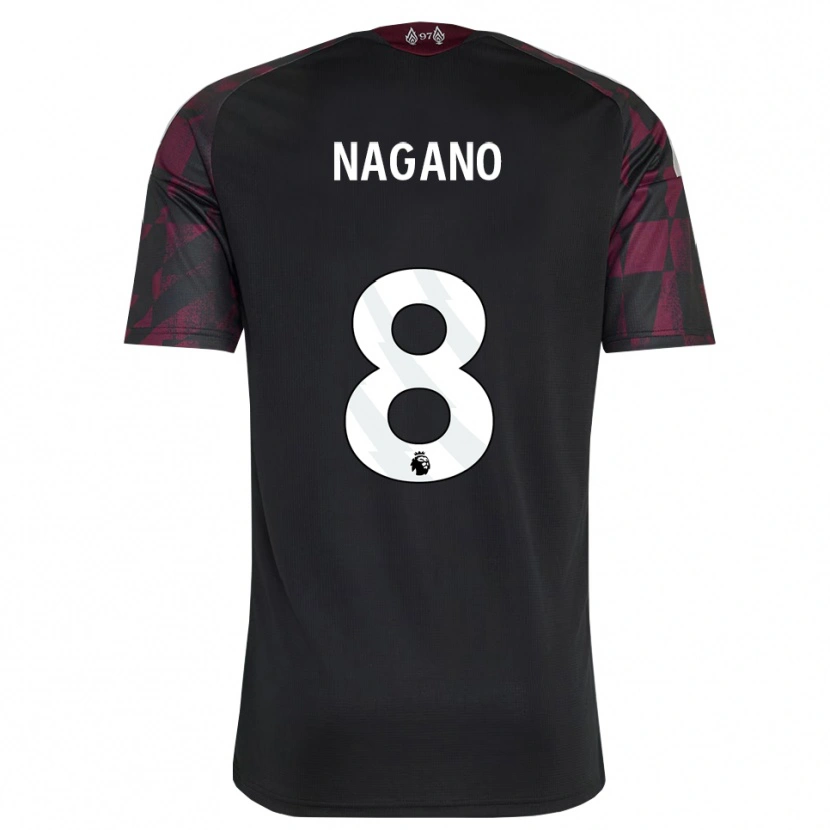 Danxen Dames Fūka Nagano #8 Zwart Wit Paars Thuisshirt Derde Tenue 2026/27 T-Shirt