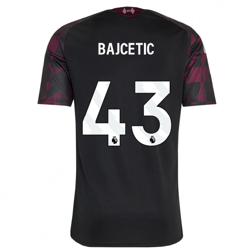 Danxen Dames Stefan Bajcetic #43 Zwart Wit Paars Thuisshirt Derde Tenue 2026/27 T-Shirt