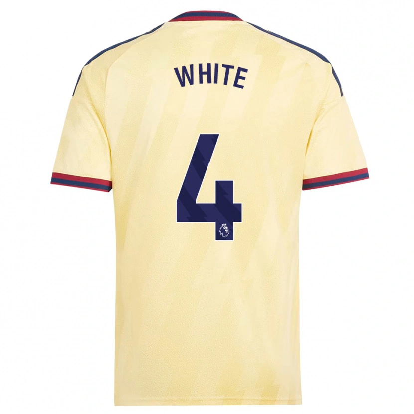 Danxen Dames Ben White #4 Licht Geel Middernachtblauw Thuisshirt Derde Tenue 2026/27 T-Shirt