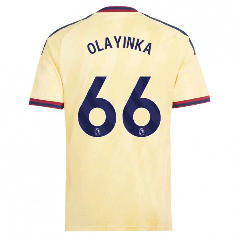 Danxen Dames James Olayinka #66 Licht Geel Middernachtblauw Thuisshirt Derde Tenue 2026/27 T-Shirt
