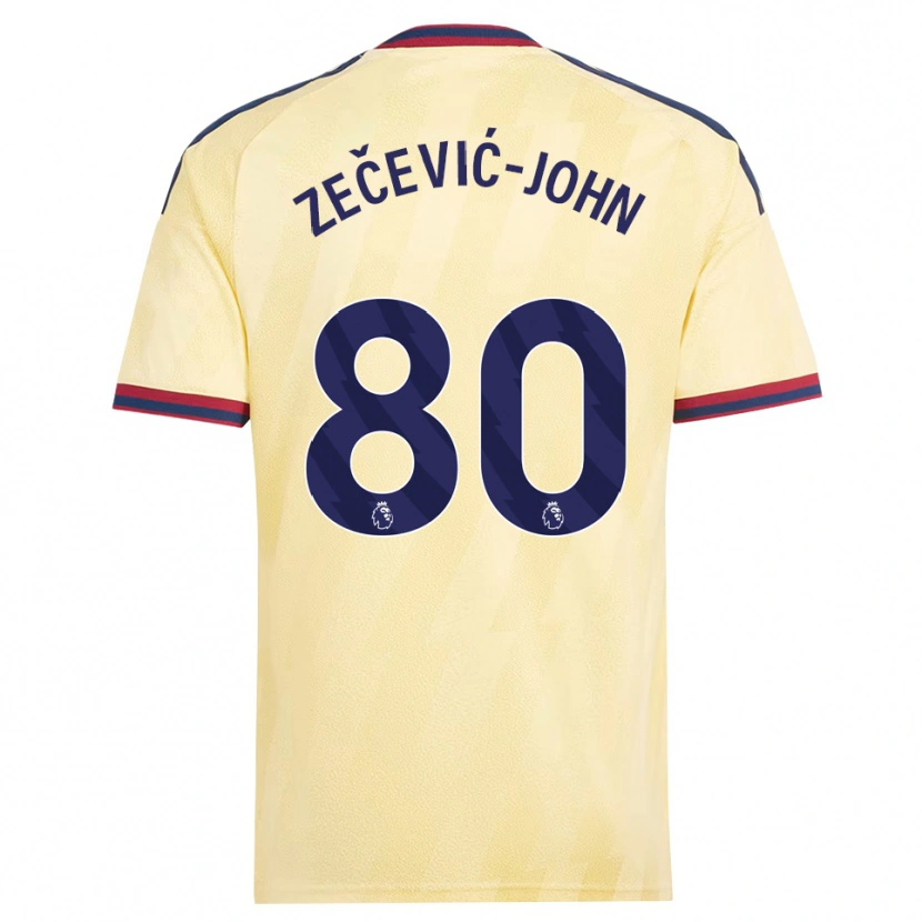 Danxen Dames Louis Zečević-John #80 Licht Geel Middernachtblauw Thuisshirt Derde Tenue 2026/27 T-Shirt